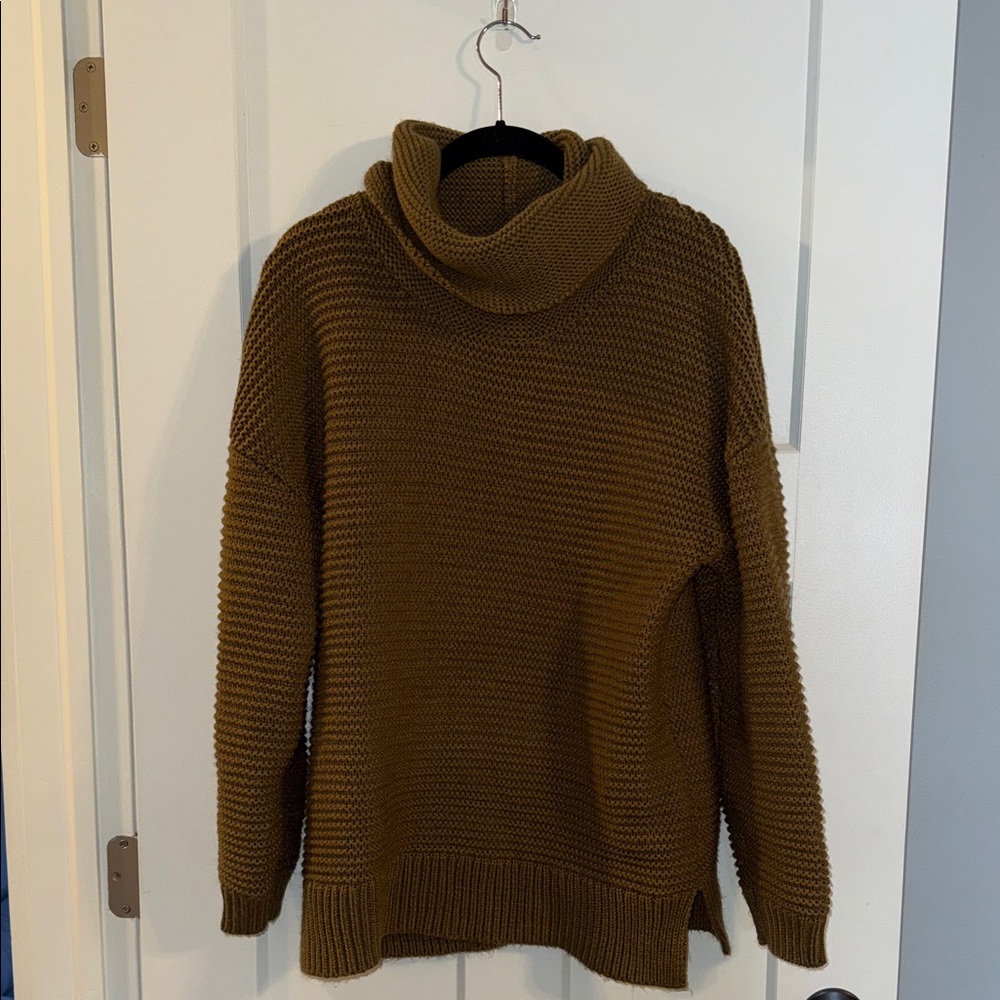 Cozy Oversized Brown Cowl Sweater